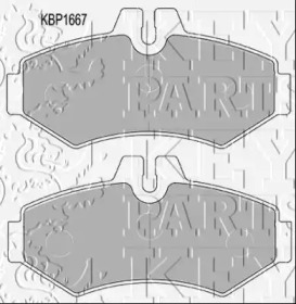 KEY PARTS kbp1667 -  Комплект тормозных колодок, дисковый тормоз